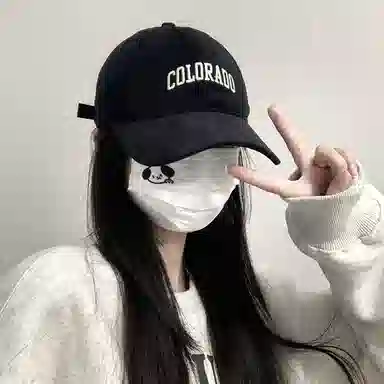 冠辉 韩版刺绣大头围显脸小 棉 鸭舌帽 男女同款情侣款 多色