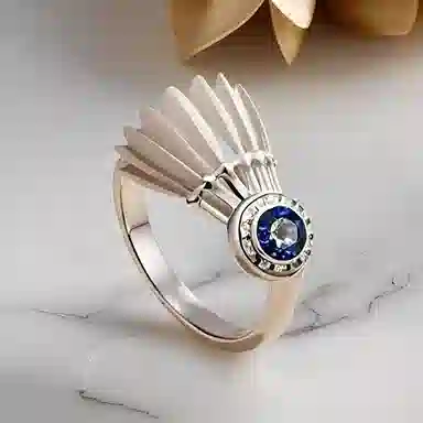 指尖瑰宝 梦幻之羽 国潮简约高颜值 时尚大气轻奢优雅百搭 镀银 戒指 男女同款情侣款