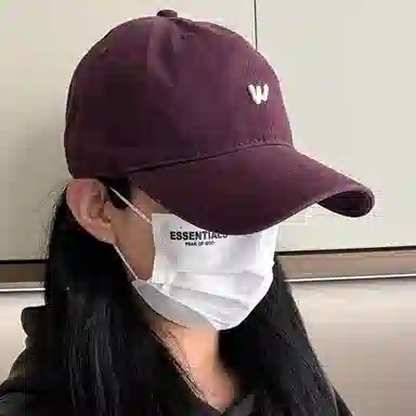 艾佳微 街头软顶字母刺绣简约百搭休闲运动显脸小 棉 鸭舌帽 男女同款情侣款