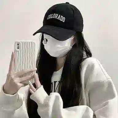 冠辉 韩版刺绣大头围显脸小 棉 鸭舌帽 男女同款情侣款 多色
