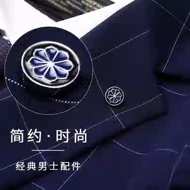 缔晶 精致优雅时尚一帆风顺胸花套装 个性气质通勤西装外套上衣搭配 合金 胸针 男款