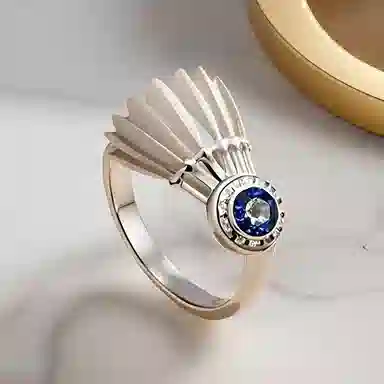 指尖瑰宝 梦幻之羽 国潮简约高颜值 时尚大气轻奢优雅百搭 镀银 戒指 男女同款情侣款