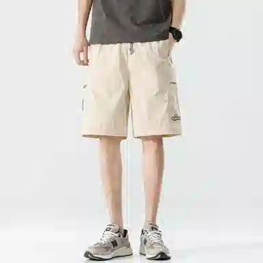 大卫贝肯 美式嘻哈街头侧边排扣设计字母印花背心松紧系带腰头户外速干工装短裤宽松舒适百搭潮流休闲运动套装 男女同款