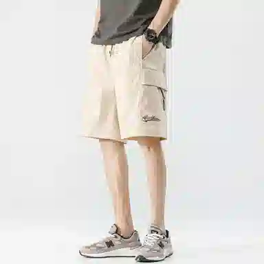 大卫贝肯 美式嘻哈街头侧边排扣设计字母印花背心松紧系带腰头户外速干工装短裤宽松舒适百搭潮流休闲运动套装 男女同款