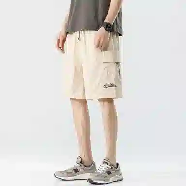 大卫贝肯 美式嘻哈街头侧边排扣设计字母印花背心松紧系带腰头户外速干工装短裤宽松舒适百搭潮流休闲运动套装 男女同款