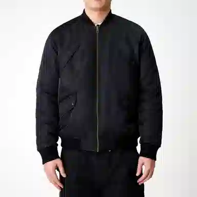 实年服工  两面穿夹棉工装飞行休闲户外机能保暖棒球服 男款 黑色