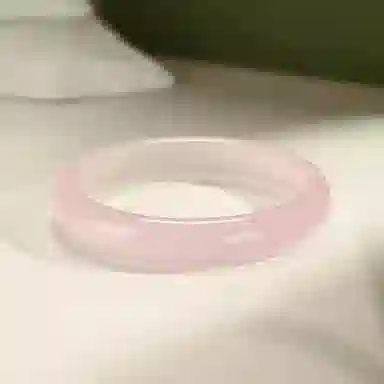 郁馨 芝士奶冻莓莓冰透小众设计一步一响高级感 古风旗袍#好运 玻璃猫眼 玉石手镯 男女同款情侣款