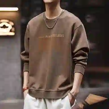 格蓝鹿 套头重磅做旧印花卫衣 男款