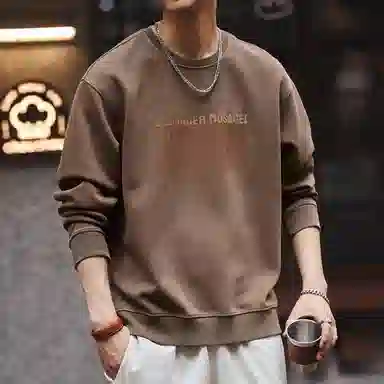 格蓝鹿 套头重磅做旧印花卫衣 男款