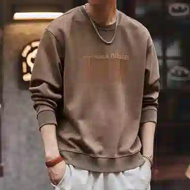 格蓝鹿 套头重磅做旧印花卫衣 男款