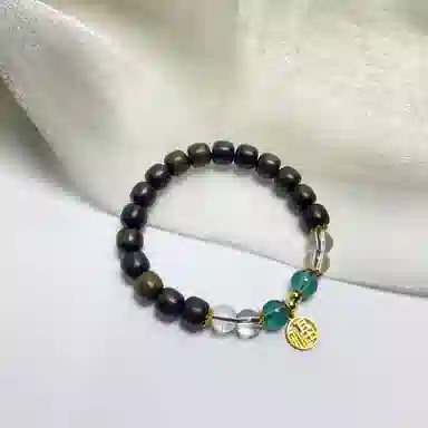 耳玺 小众清新个性百搭低调创意重视素雅桶型文玩盘玩中式复古国风 贡木 手串 男女同款情侣款