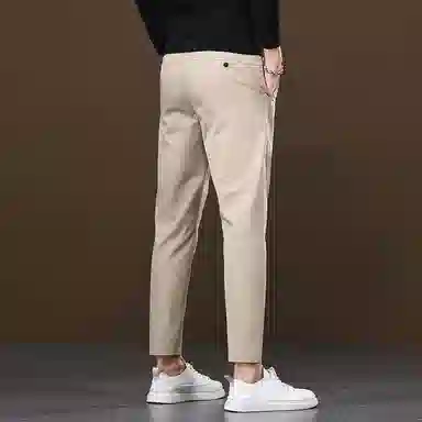 羽浅 时尚修身纯色透气潮流薄款休闲裤 男女同款