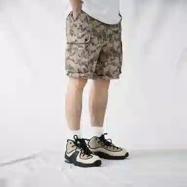 实年服工 夏季数码五分裤宽松休闲工装短裤 男款 迷彩