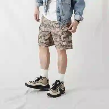 实年服工 夏季数码五分裤宽松休闲工装短裤 男款 迷彩