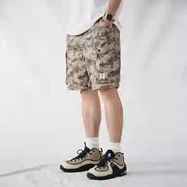 实年服工 夏季数码五分裤宽松休闲工装短裤 男款 迷彩
