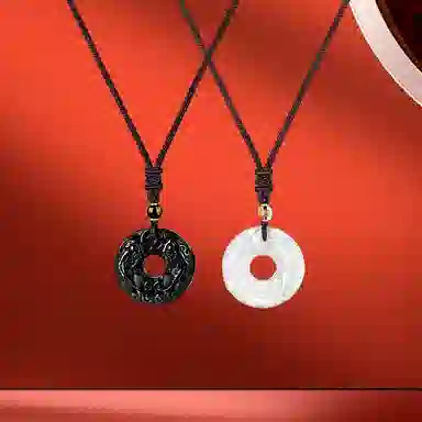 【招财貔貅】 希遇 平安扣吊坠 八方来财锁骨链新中式小众轻奢 礼盒 玉髓 项链 男女同款情侣款