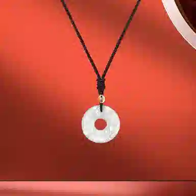 【招财貔貅】 希遇 平安扣吊坠 八方来财锁骨链新中式小众轻奢 礼盒 玉髓 项链 男女同款情侣款