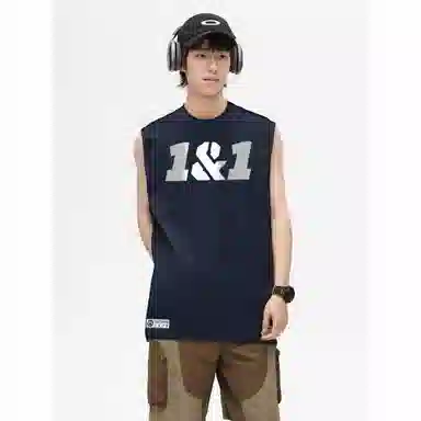 普鲁士多特蒙德 美式复古潮流休闲运动风舒适宽松坎肩圆领数字纯色无袖背心 男女同款