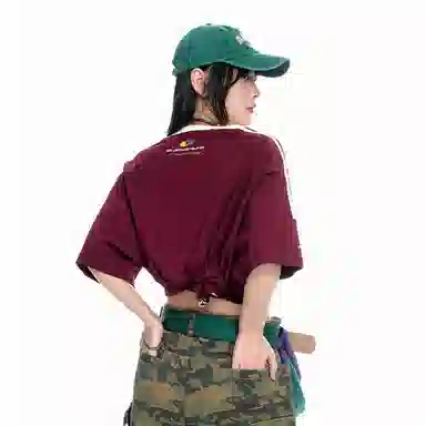 BJHG Retro Striped Raglan Tee