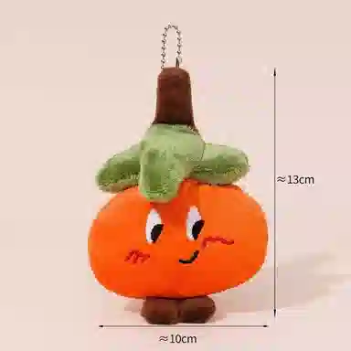 零界 软萌小柿子卡通治愈 创意手机绳包包行李箱  卡通玩偶#好运 毛绒 挂件 男女同款情侣款