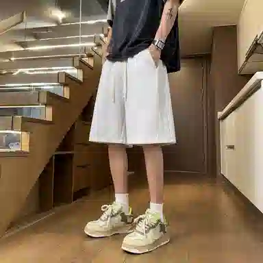 诗丹帝国 美式复古潮流潮牌宽松时尚五分裤休闲短裤 男女同款