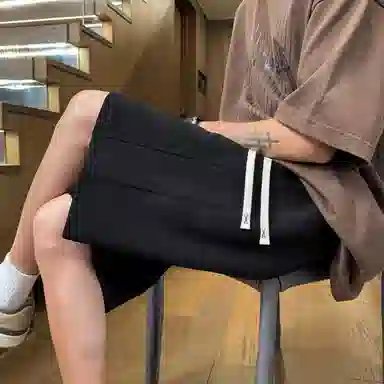 诗丹帝国 美式复古潮流潮牌宽松时尚五分裤休闲短裤 男女同款