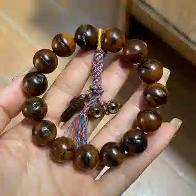 書卓 正宗雷击枣木全雷痕护身百年深山老树龄原木挂件平安#好运 檀木 手串 男女同款情侣款