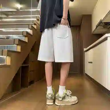 诗丹帝国 美式复古潮流潮牌宽松时尚五分裤休闲短裤 男女同款