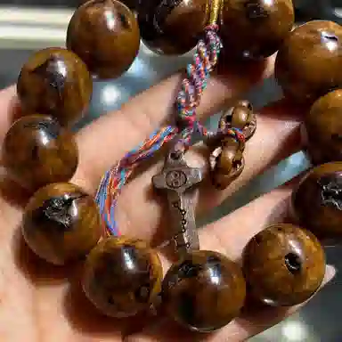 書卓 正宗雷击枣木全雷痕护身百年深山老树龄原木挂件平安#好运 檀木 手串 男女同款情侣款