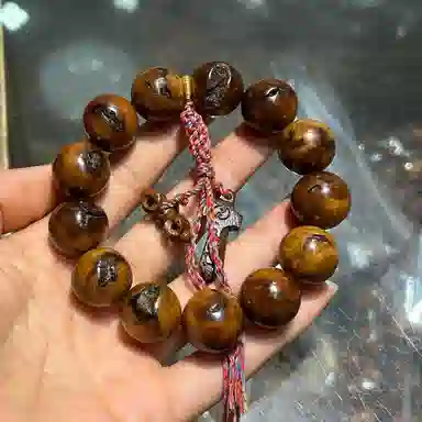 書卓 正宗雷击枣木全雷痕护身百年深山老树龄原木挂件平安#好运 檀木 手串 男女同款情侣款