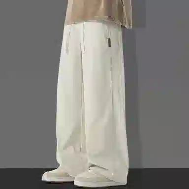 隐狼世家 冰丝薄款凉感速干美式复古宽松直筒裤休闲裤 男款