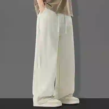 隐狼世家 冰丝薄款凉感速干美式复古宽松直筒裤休闲裤 男款