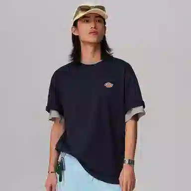 Dickies Logo Embroidery Tee Navy