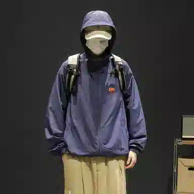 巴塞罗那足球俱乐部 户外冰皮轻薄外套皮肤衣宽松连帽 超轻透气防紫外线防晒服 男女同款