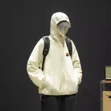 巴塞罗那足球俱乐部 户外冰皮轻薄外套皮肤衣宽松连帽 超轻透气防紫外线防晒服 男女同款
