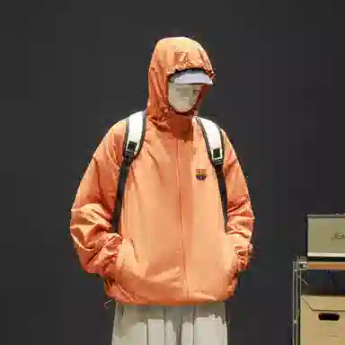 巴塞罗那足球俱乐部 户外冰皮轻薄外套皮肤衣宽松连帽 超轻透气防紫外线防晒服 男女同款