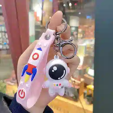 零界 多巴胺治愈卡通宇航员钥匙扣创意手机绳包包挂饰 行李箱  卡通玩偶#好运 尼龙 挂件 男女同款情侣款