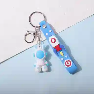 零界 多巴胺治愈卡通宇航员钥匙扣创意手机绳包包挂饰 行李箱  卡通玩偶#好运 尼龙 挂件 男女同款情侣款