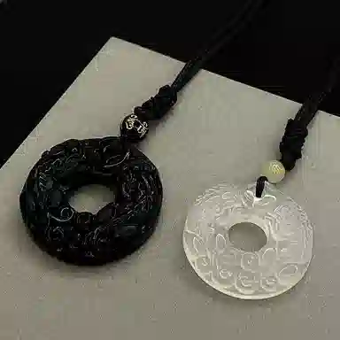 【招财纳福】 佐卡伊 貔貅平安扣 新中式小众设计扣住平安 幸福如意简约百搭#好运 玉髓 项链 男女同款情侣款