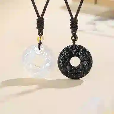 【招财纳福】 佐卡伊 貔貅平安扣 新中式小众设计扣住平安 幸福如意简约百搭#好运 玉髓 项链 男女同款情侣款