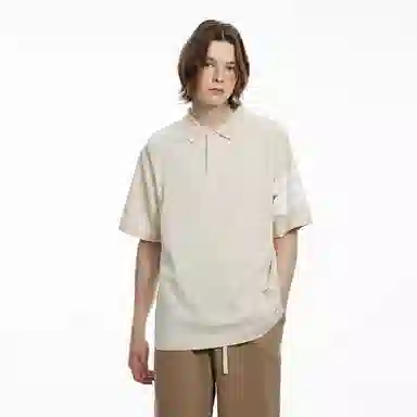 ICONS Lab x SSUR PLUS Striped Polo Collar T-Shirt