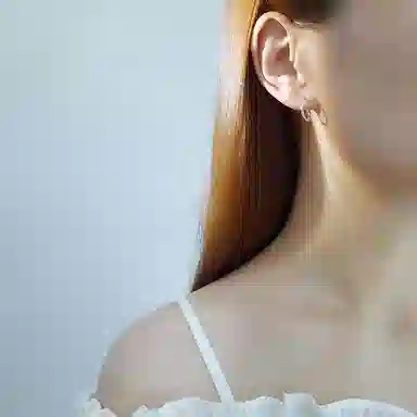 恋朵 足银 枫叶耳环 时尚耳坠耳饰 女款 银色