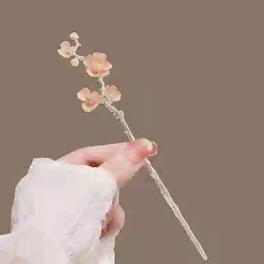 水中玉 新中式发钗古风盘发发饰高级感簪子国风步摇头饰 合金 发簪 女款