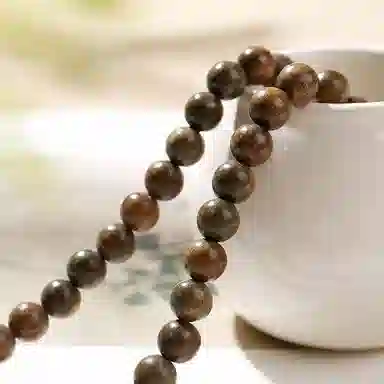 木盛缘 【快乐加倍招财转运】新中式复古风诸事顺利八方来财多圈叠戴文玩盘玩佛好运转运礼盒#好运 绿檀 手串 男女同款情侣款