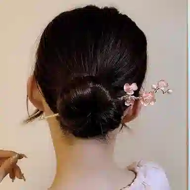 水中玉 新中式发钗古风盘发发饰高级感簪子国风步摇头饰 合金 发簪 女款