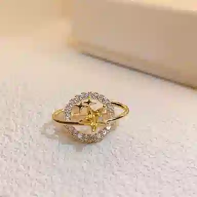 指尖瑰宝 轻奢浪漫星球胸花精致小众简约高级感设计感优雅时尚日常通勤百搭 合金 胸针 男女同款情侣款