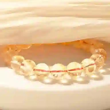 豆蔻时光 精品海胆黄 独一无二 招财进宝时来运转八方来财小众寓意好转运暴富新中式国潮国风#好运 黄色 黄水晶 手串 男女同款情侣款