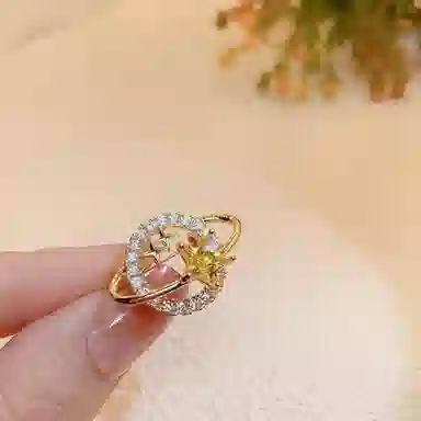 指尖瑰宝 轻奢浪漫星球胸花精致小众简约高级感设计感优雅时尚日常通勤百搭 合金 胸针 男女同款情侣款