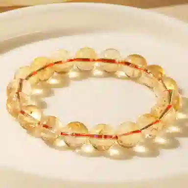 豆蔻时光 精品海胆黄 独一无二 招财进宝时来运转八方来财小众寓意好转运暴富新中式国潮国风#好运 黄色 黄水晶 手串 男女同款情侣款