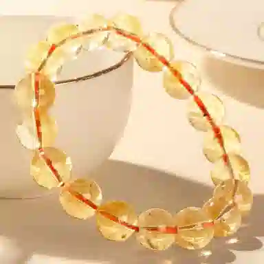 豆蔻时光 精品海胆黄 独一无二 招财进宝时来运转八方来财小众寓意好转运暴富新中式国潮国风#好运 黄色 黄水晶 手串 男女同款情侣款